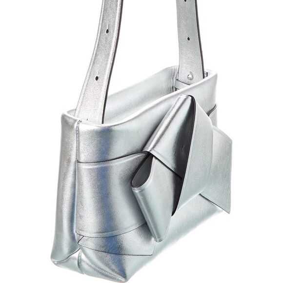 Acne Studios Musubi Leather Shoulder Bag, Silver - Picture 3 of 4